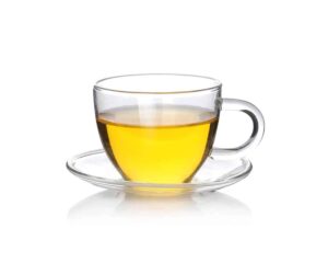 Small 70ml Glass Tea Cup & Saucer